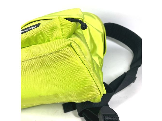 Balenciaga Explorer Logo Rucksack Schwarz Gelb - Ansicht 6