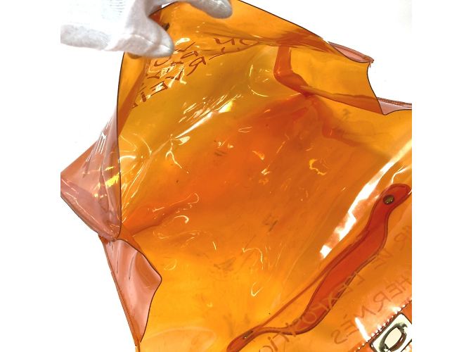 Hermès Borsa Tote Kelly in vinile Hermes Arancione - vista 12