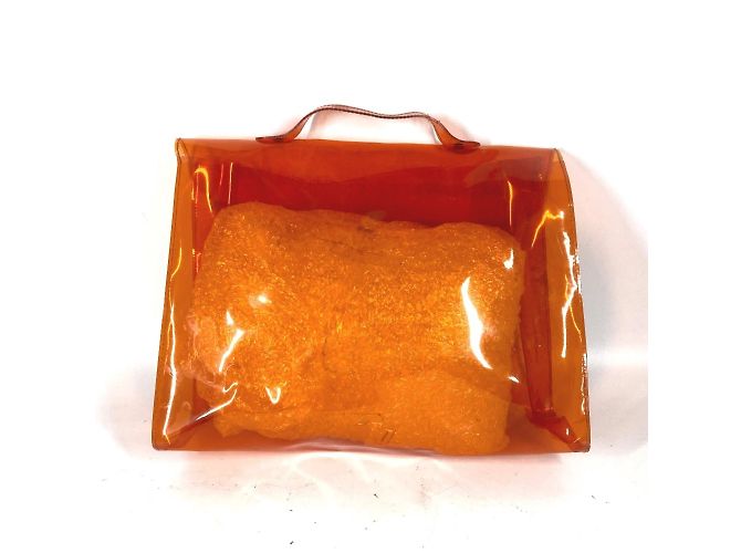 Hermès Borsa Tote Kelly in vinile Hermes Arancione - vista 2