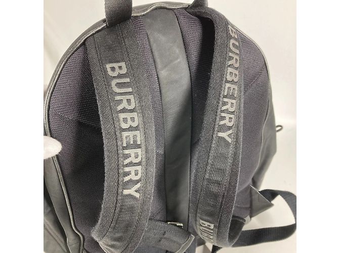 Burberry Bicolor Nylon Rucksack Schwarz Weiß - Ansicht 12