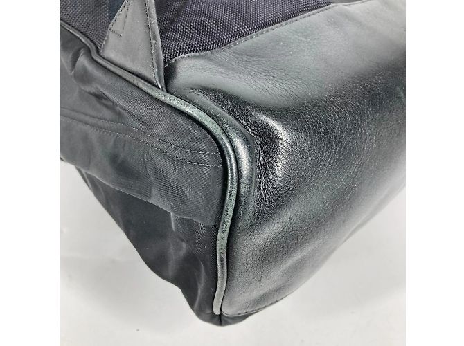 Burberry Bicolor Nylon Rucksack Schwarz Weiß - Ansicht 6