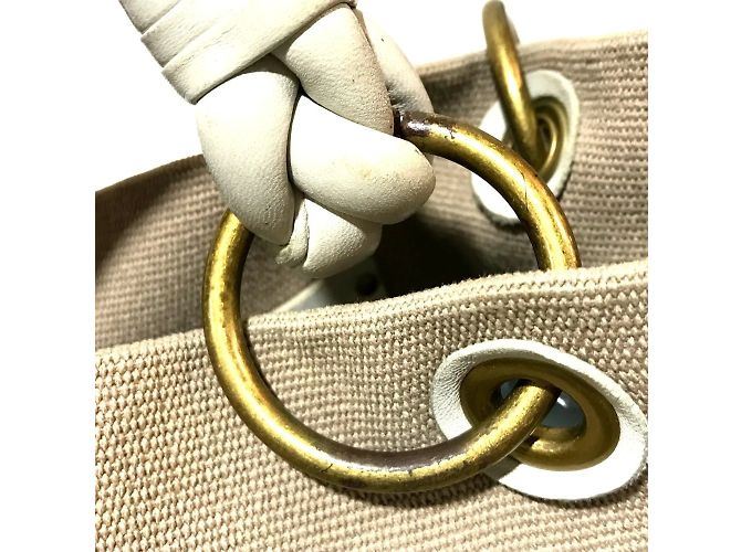 Borsa a spalla beige e avorio Bottega Veneta Crudo - vista 7