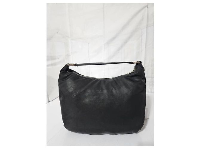 PRADA Borsa a Spalla Sacca in Nylon Saffiano Nera Nero - vista 8