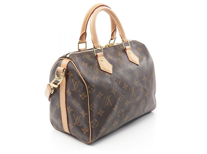 Sac à main Louis Vuitton Speedy Bandoulière 25 Monogram Marron - vue 2