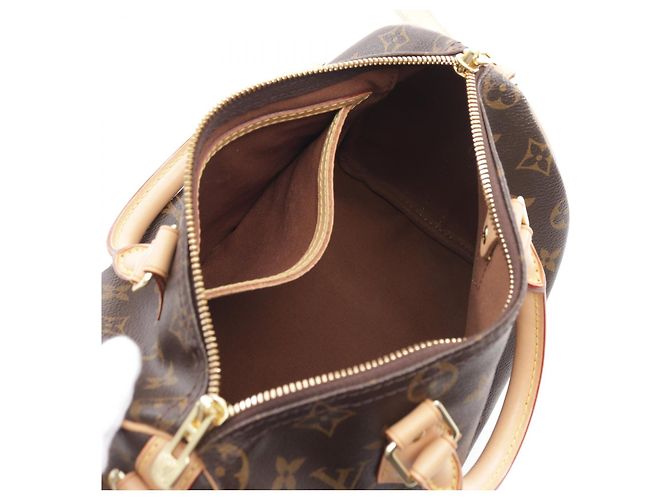 Sac à main Louis Vuitton Speedy Bandoulière 25 Monogram Marron - vue 3
