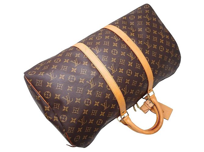 Borsa da viaggio Louis Vuitton Monogram Keepall 50 Marrone - vista 2