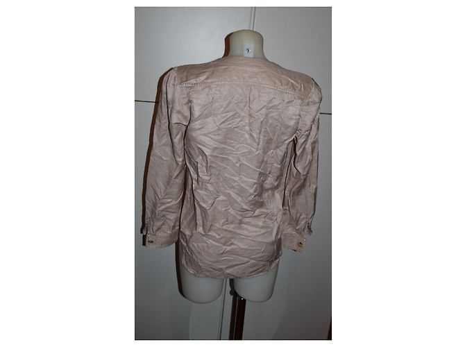 Autre Marque Jo No Fui Seidenbluse Beige Größe 42 - Ansicht 2
