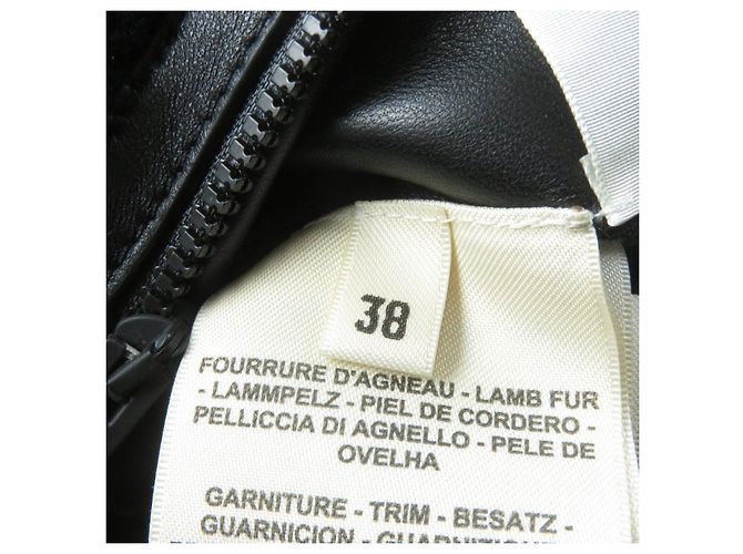 Hermès Chaleco reversible de cuero de cordero y piel de cordero Hermes Negro - vista 14