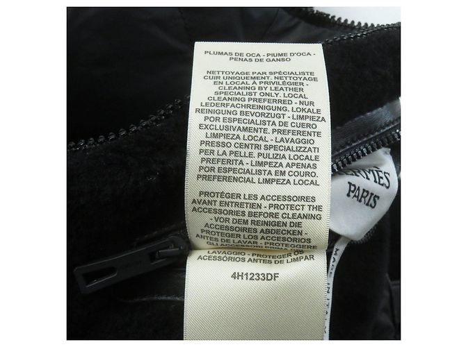 Hermès Chaleco reversible de cuero de cordero y piel de cordero Hermes Negro - vista 16