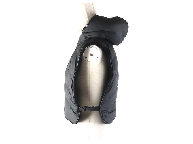 Hermès Chaleco reversible de cuero de cordero y piel de cordero Hermes Negro - vista 2
