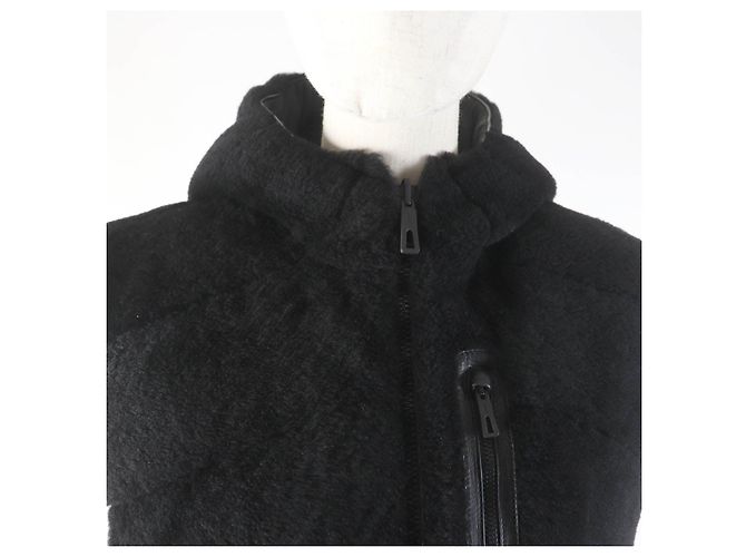 Hermès Chaleco reversible de cuero de cordero y piel de cordero Hermes Negro - vista 8
