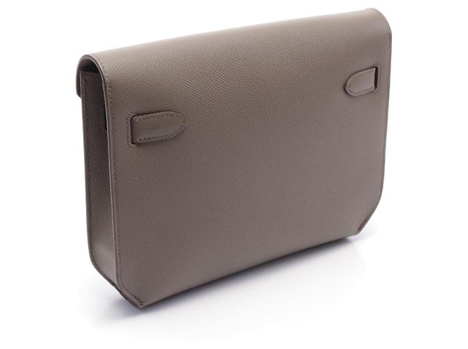 Hermès Borsa a mano Hermes Kelly Depeche 25 marrone - vista 2