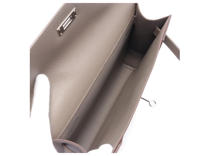 Hermès Borsa a mano Hermes Kelly Depeche 25 marrone - vista 3