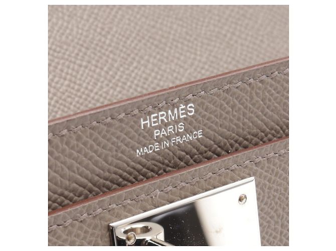 Hermès Borsa a mano Hermes Kelly Depeche 25 marrone - vista 4