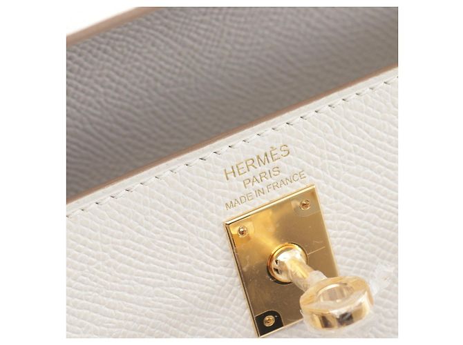 Hermès Hermes Kelly 25 Leather Handbag White - view 4