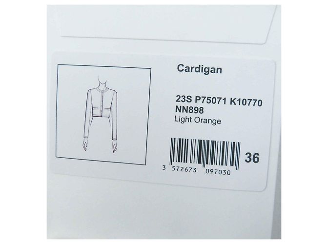 Chanel Baumwoll-Polyamid-Cardigan P75071 Orange - Ansicht 15