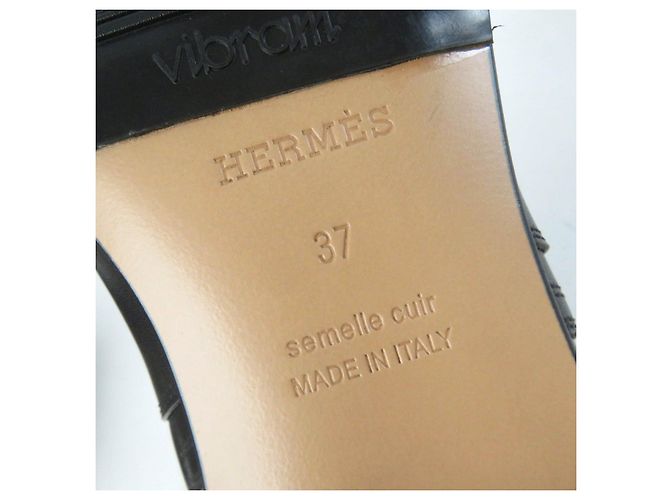 Hermès Botas de tobillo con correa de metal Hermes Kelly negras Negro - vista 11