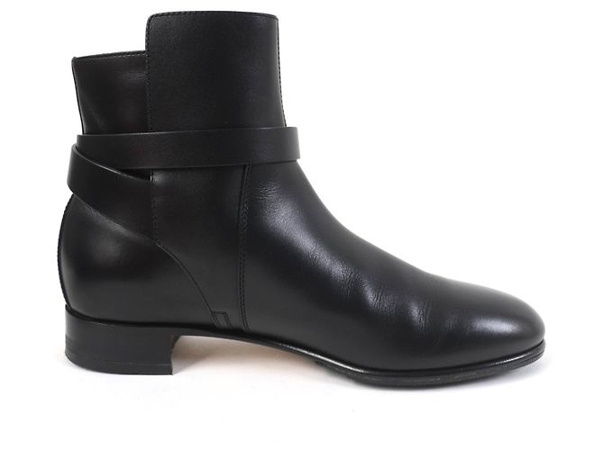 Hermès Botas de tobillo con correa de metal Hermes Kelly negras Negro - vista 6