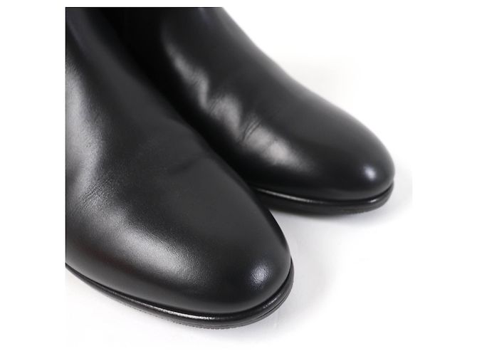Hermès Botas de tobillo con correa de metal Hermes Kelly negras Negro - vista 8