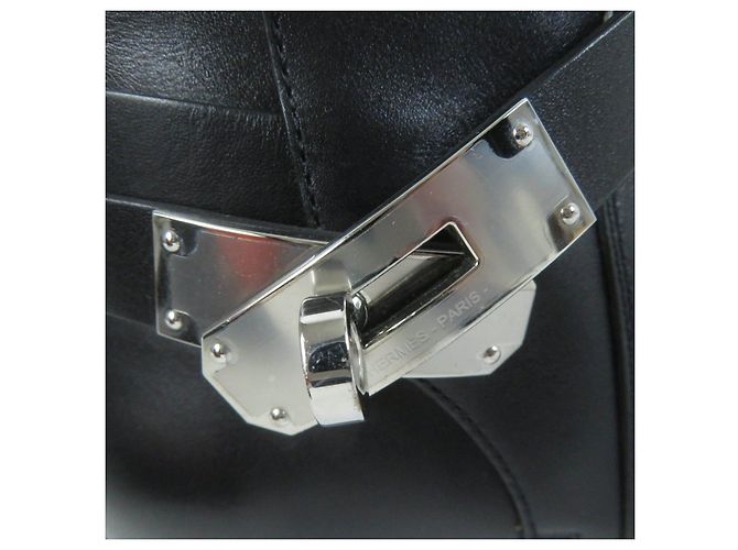 Hermès Botas de tobillo con correa de metal Hermes Kelly negras Negro - vista 9
