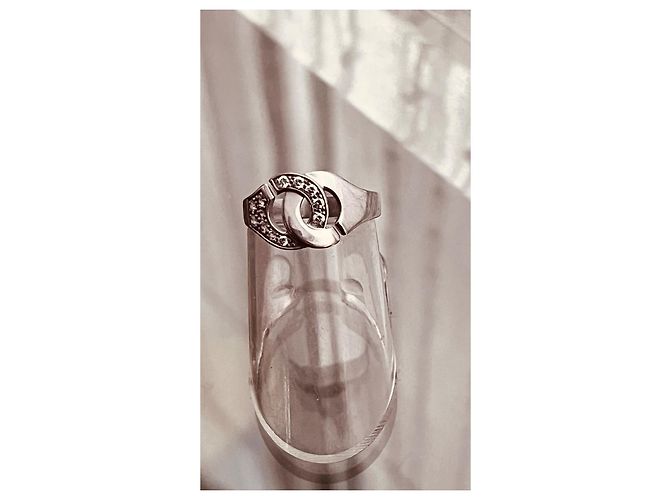 Anello Dinh Van Menottes R10 in oro bianco e diamanti - vista 2