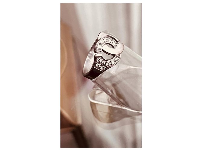 Anello Dinh Van Menottes R10 in oro bianco e diamanti - vista 3