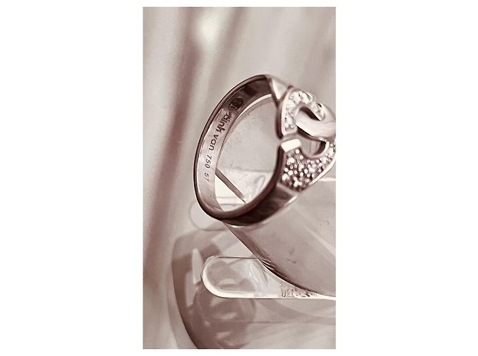 Anello Dinh Van Menottes R10 in oro bianco e diamanti - vista 4