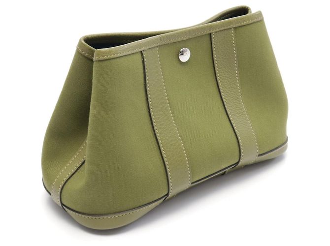 Hermès Hermes Garden Party TTPM Leather Pouch Green - view 2