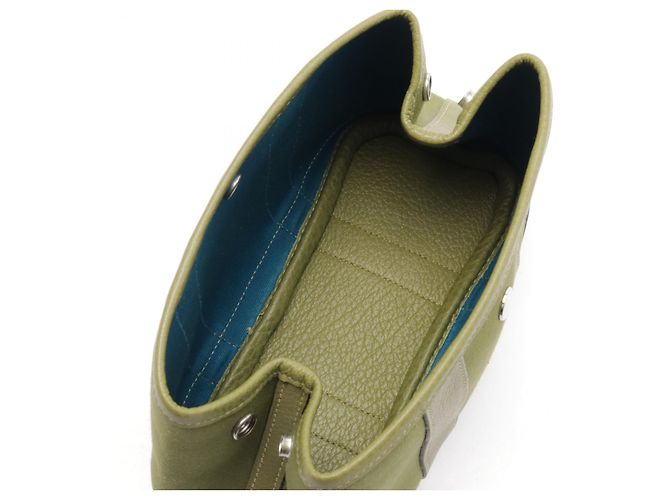 Hermès Hermes Garden Party TTPM Leather Pouch Green - view 3