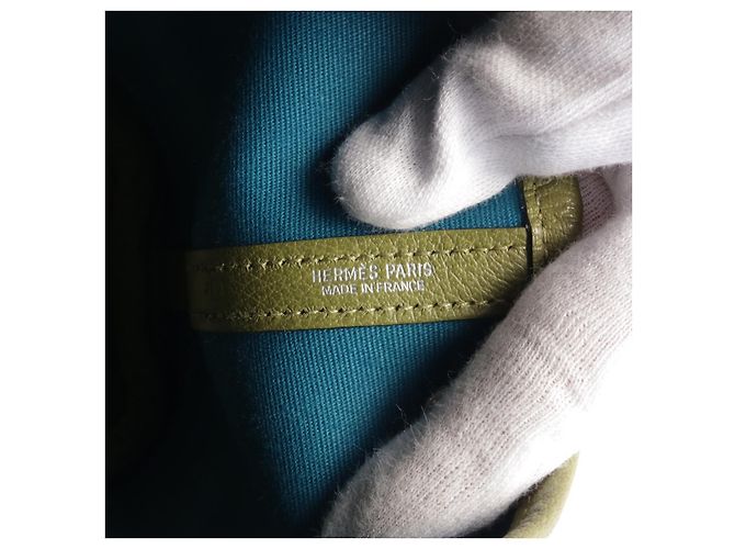 Hermès Hermes Garden Party TTPM Leather Pouch Green - view 4