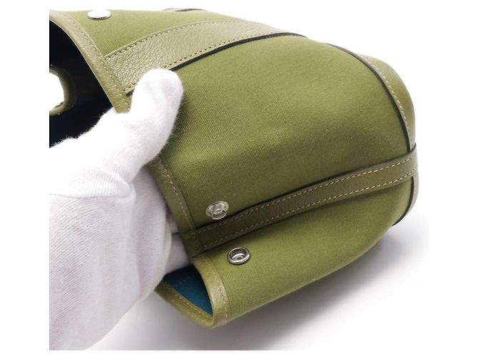 Hermès Hermes Garden Party TTPM Leather Pouch Green - view 6