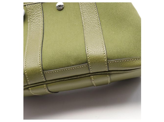 Hermès Hermes Garden Party TTPM Leather Pouch Green - view 7