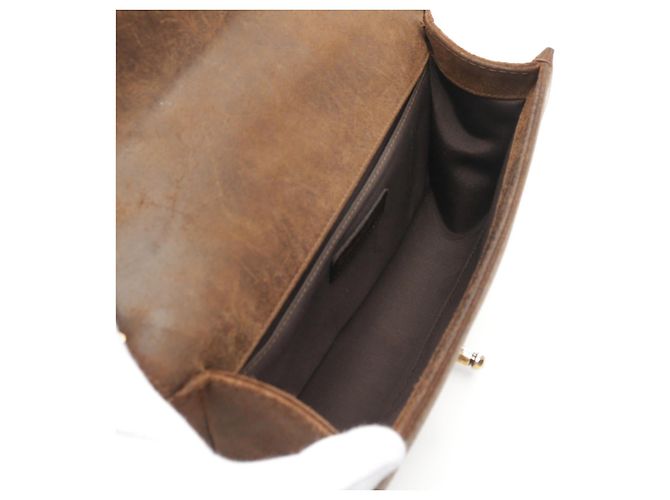 Chanel Boy Suede Leather Shoulder Bag Brown - view 3