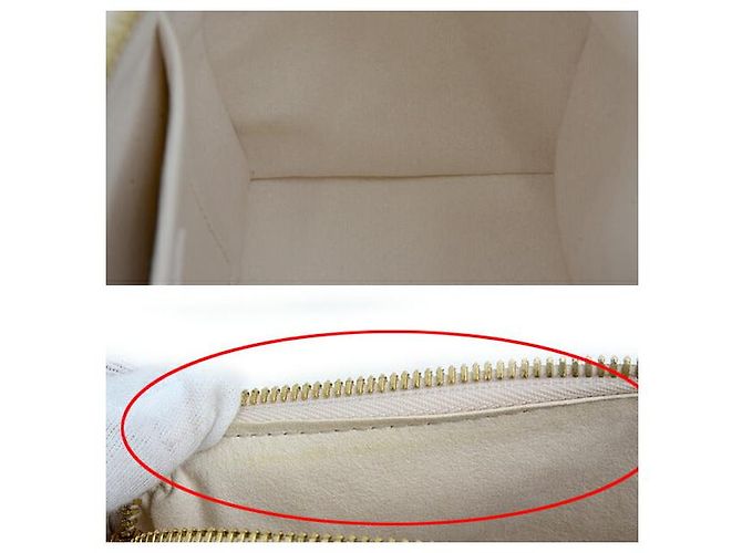 Sac à main Louis Vuitton Speedy Bandoulière 20 M46667 Blanc - vue 7