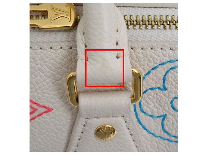 Sac à main Louis Vuitton Speedy Bandoulière 20 M46667 Blanc - vue 8