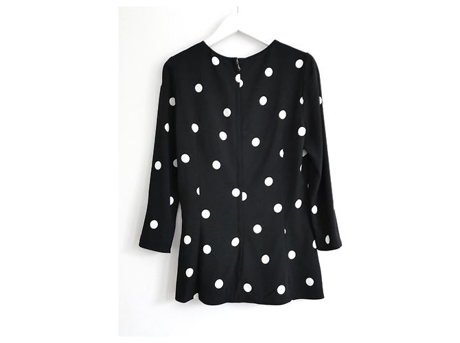 Blusa a pois bianco e nero Dolce & Gabbana - vista 3