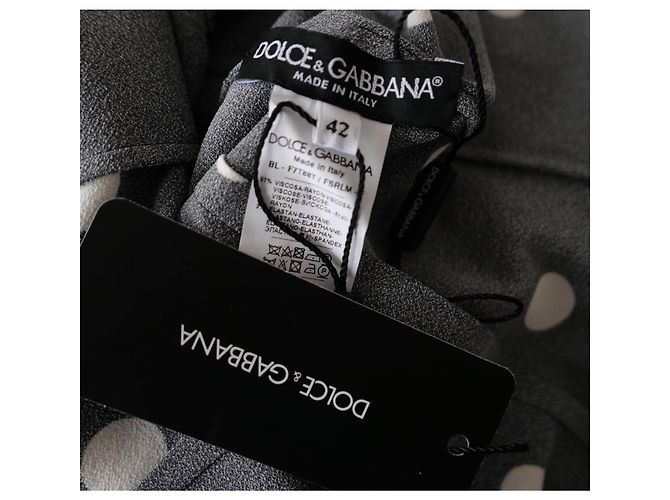 Blusa a pois bianco e nero Dolce & Gabbana - vista 5
