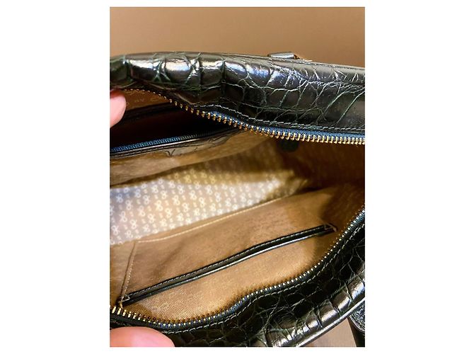 Borsa Anya Hindmarch in pelle verde scuro Grigio antracite - vista 11