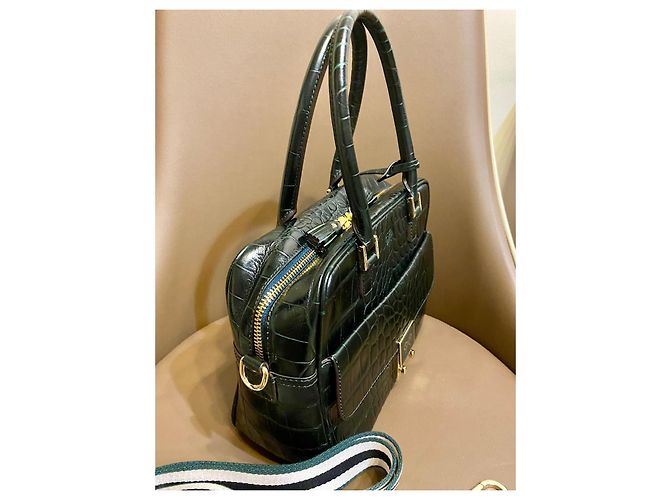 Borsa Anya Hindmarch in pelle verde scuro Grigio antracite - vista 5