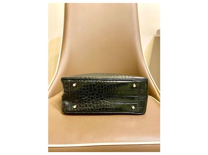 Borsa Anya Hindmarch in pelle verde scuro Grigio antracite - vista 8