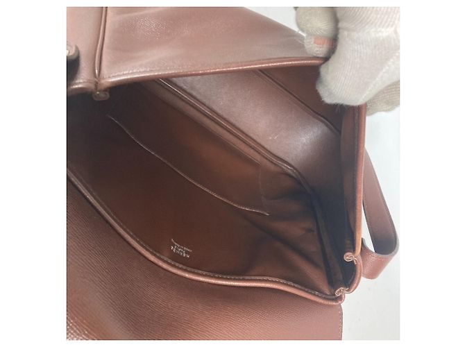 Hermès Borsa a Spalla Hermes Christine Flap Marrone - vista 12