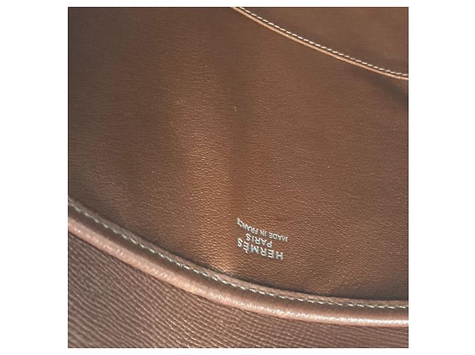 Hermès Borsa a Spalla Hermes Christine Flap Marrone - vista 13
