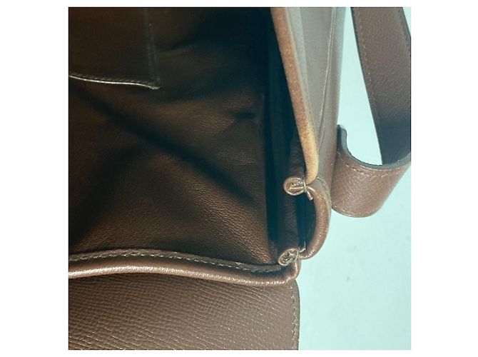 Hermès Borsa a Spalla Hermes Christine Flap Marrone - vista 14