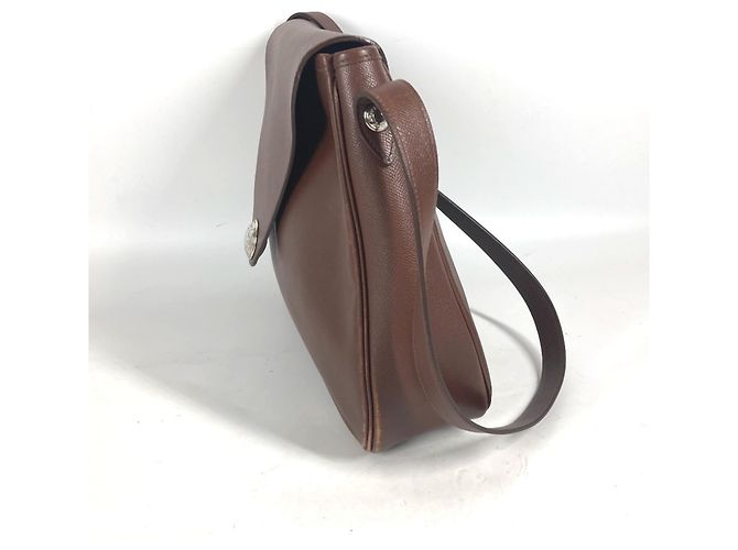 Hermès Borsa a Spalla Hermes Christine Flap Marrone - vista 4