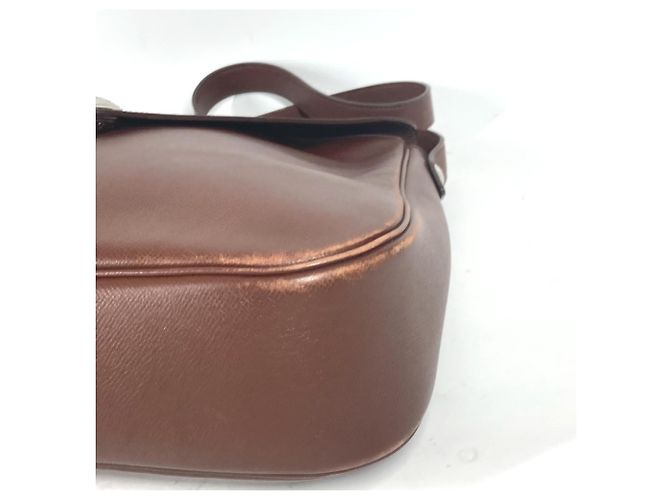 Hermès Borsa a Spalla Hermes Christine Flap Marrone - vista 6