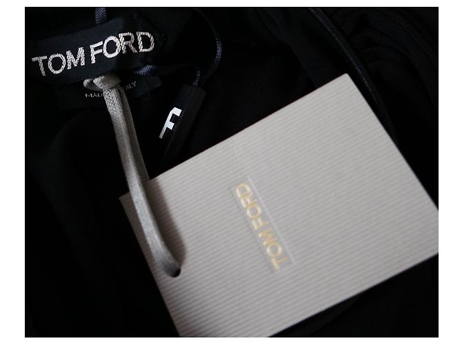 Top de tule drapeado preto com acabamento em couro da Tom Ford - Ansicht 5