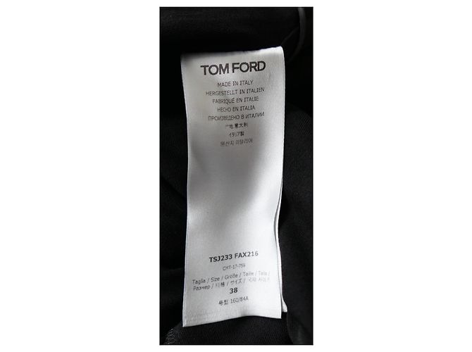 Top de tule drapeado preto com acabamento em couro da Tom Ford - Ansicht 6