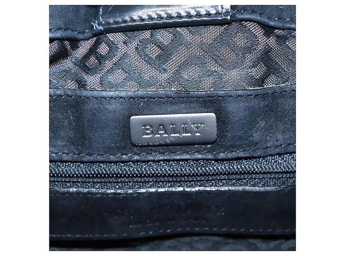 BALLY Borsa a Spalla in Pelle Scamosciata Nera Argento Auth ti2365 Nero - vista 18