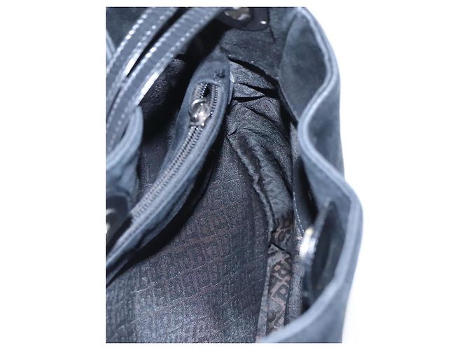 BALLY Borsa a Spalla in Pelle Scamosciata Nera Argento Auth ti2365 Nero - vista 20