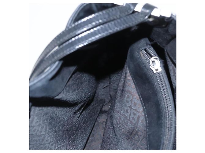 BALLY Borsa a Spalla in Pelle Scamosciata Nera Argento Auth ti2365 Nero - vista 22